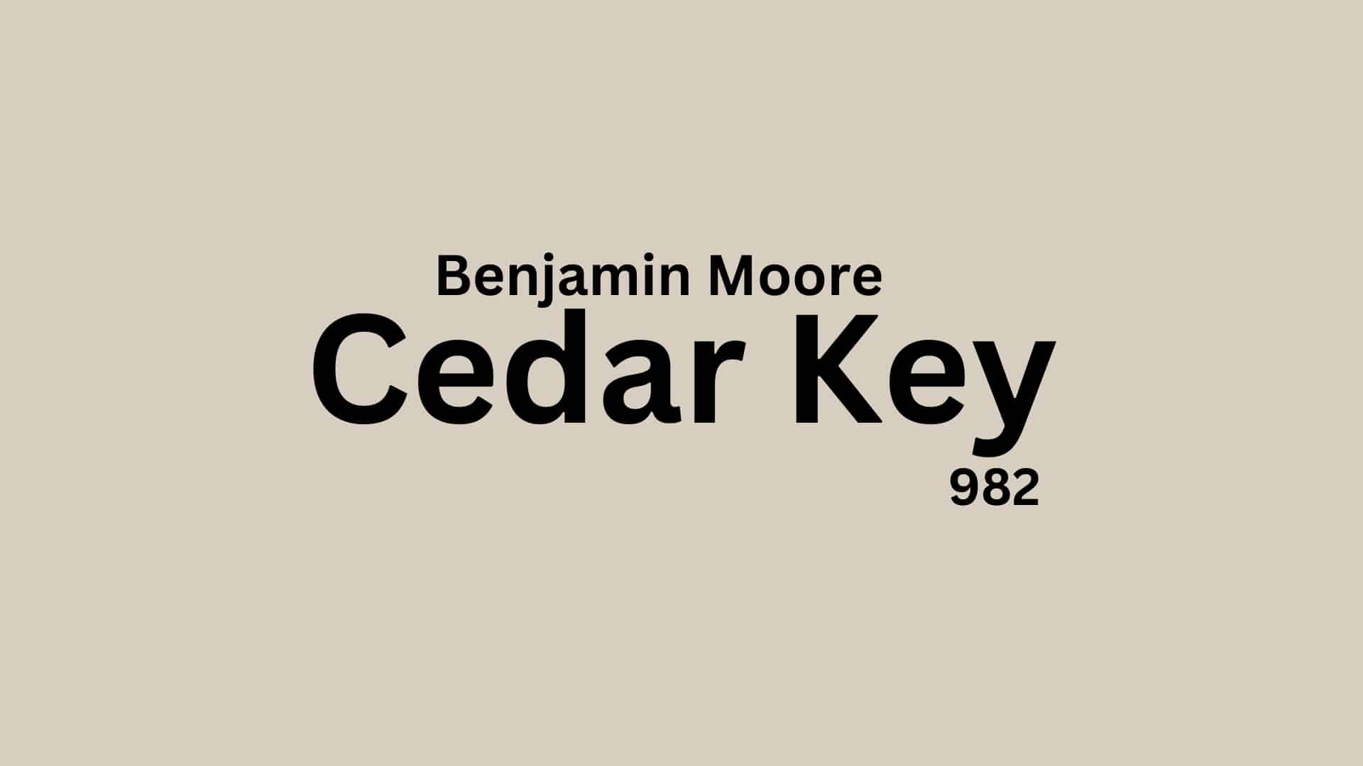 cedar key benjamin moore