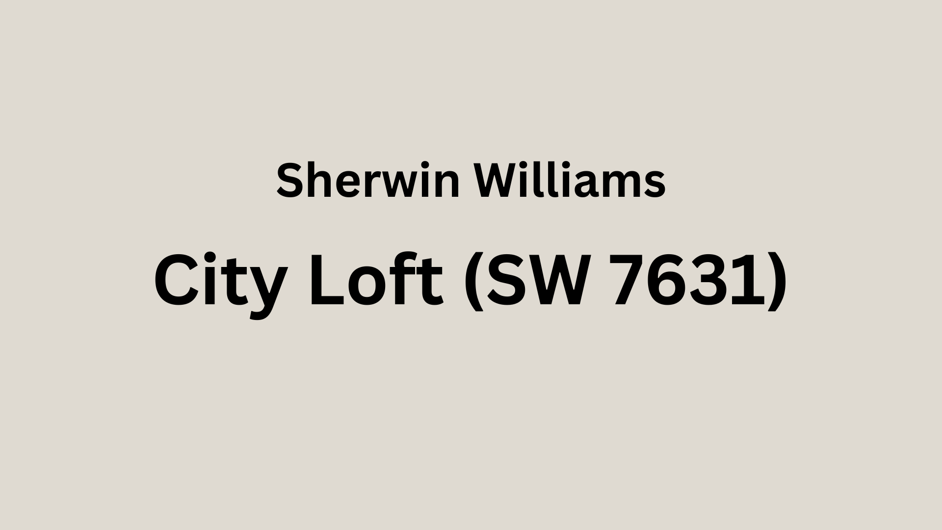 city loft sherwin williams