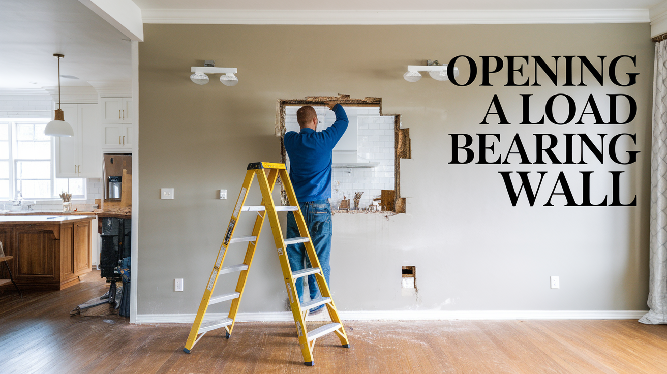 opening a load bearing wall between kitchen and living room