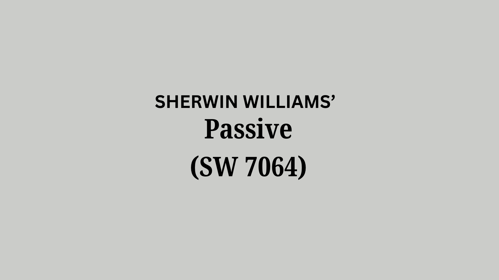 sherwin williams passive