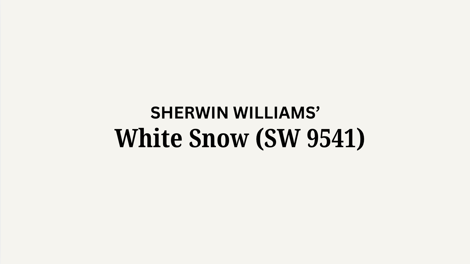 sherwin williams white snow