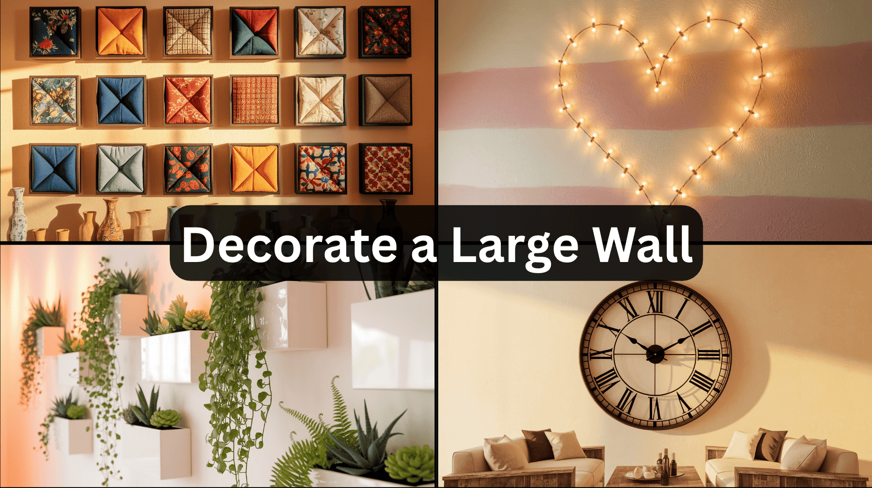 how to decorate a large wall