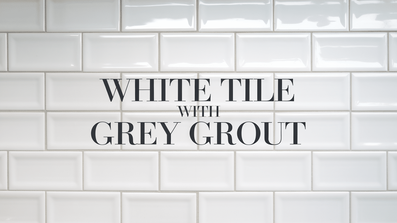 white tile grey grout