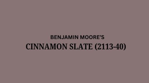 Benjamin Moore's Cinnamon Slate (2113-40): A Review