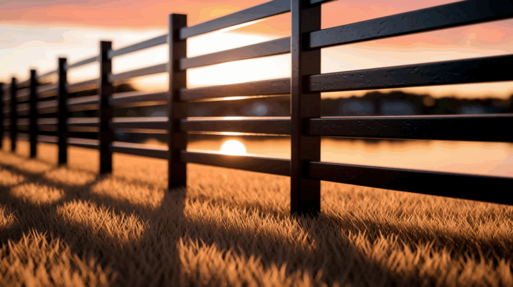 Black Horizontal Iron Fence
