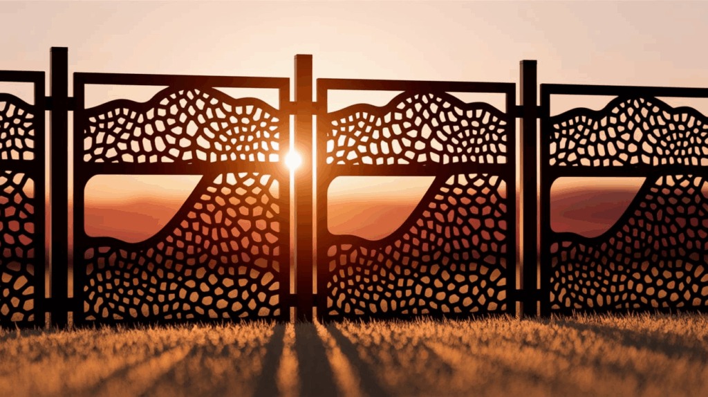 Decorative Cut-out Steel Panel Fence