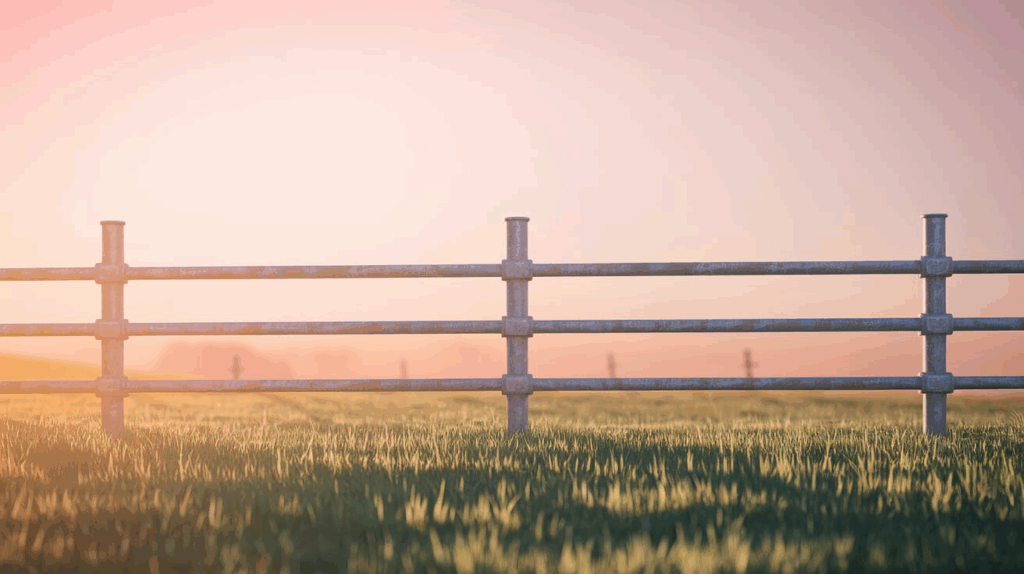Farm-Style Horizontal Pipe Fence