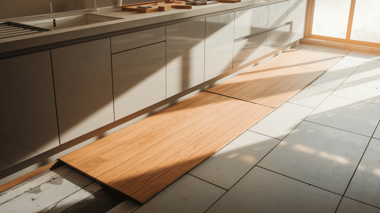 Flooring Over Tile: The No-Mess Renovation