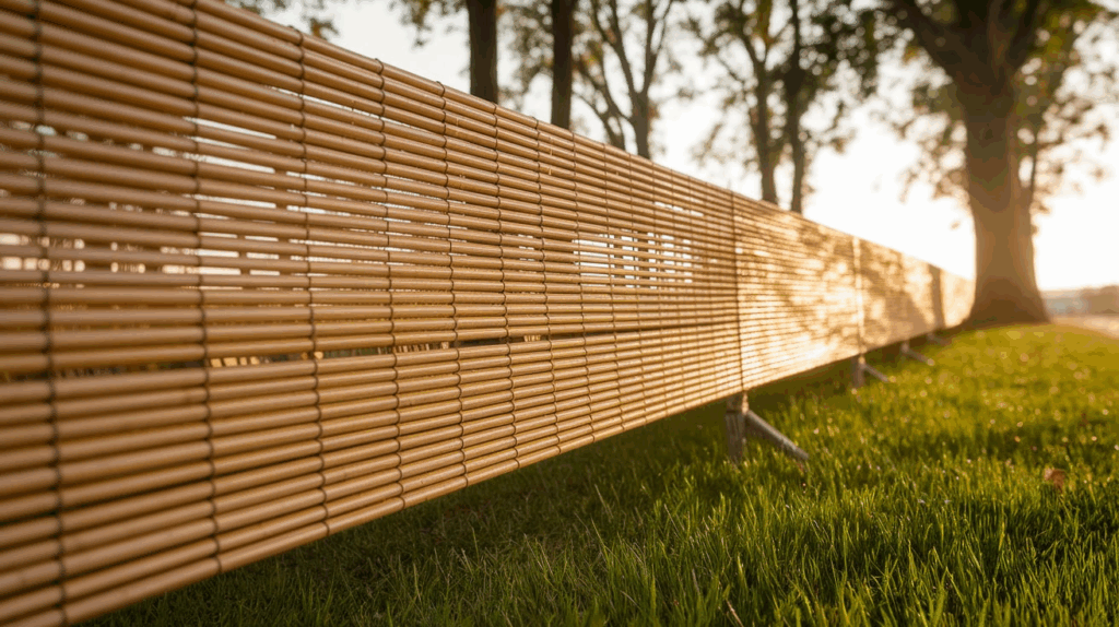 Horizontal Bamboo Panel Fence
