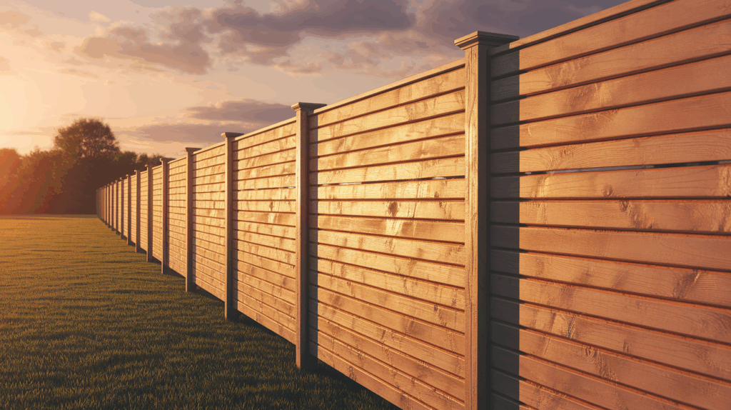 Horizontal Plank Privacy Fence