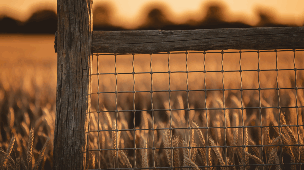 Wire Panel Fence with Wood Frame