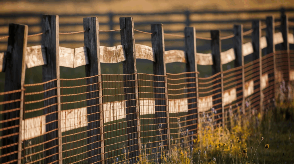 Wooden Fence with Cattle Panel Inserts