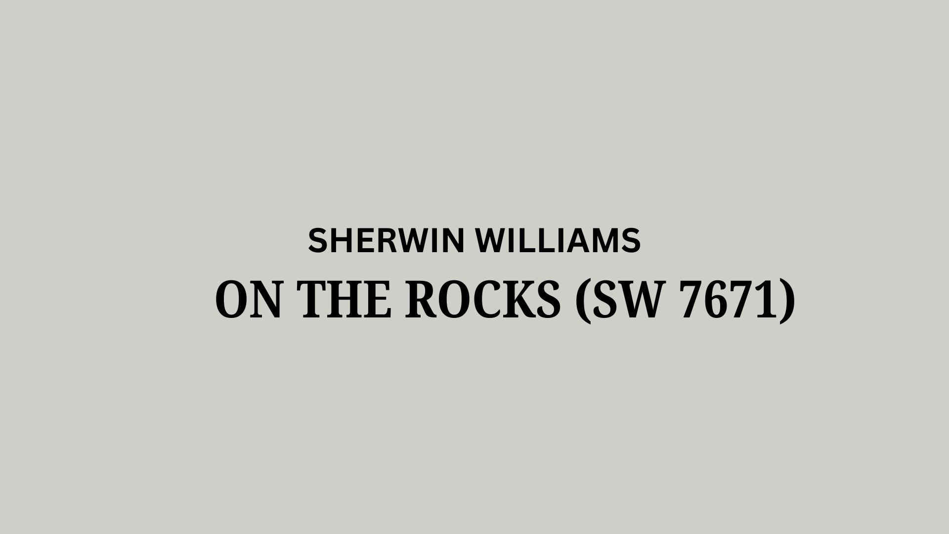 sw on the rocks