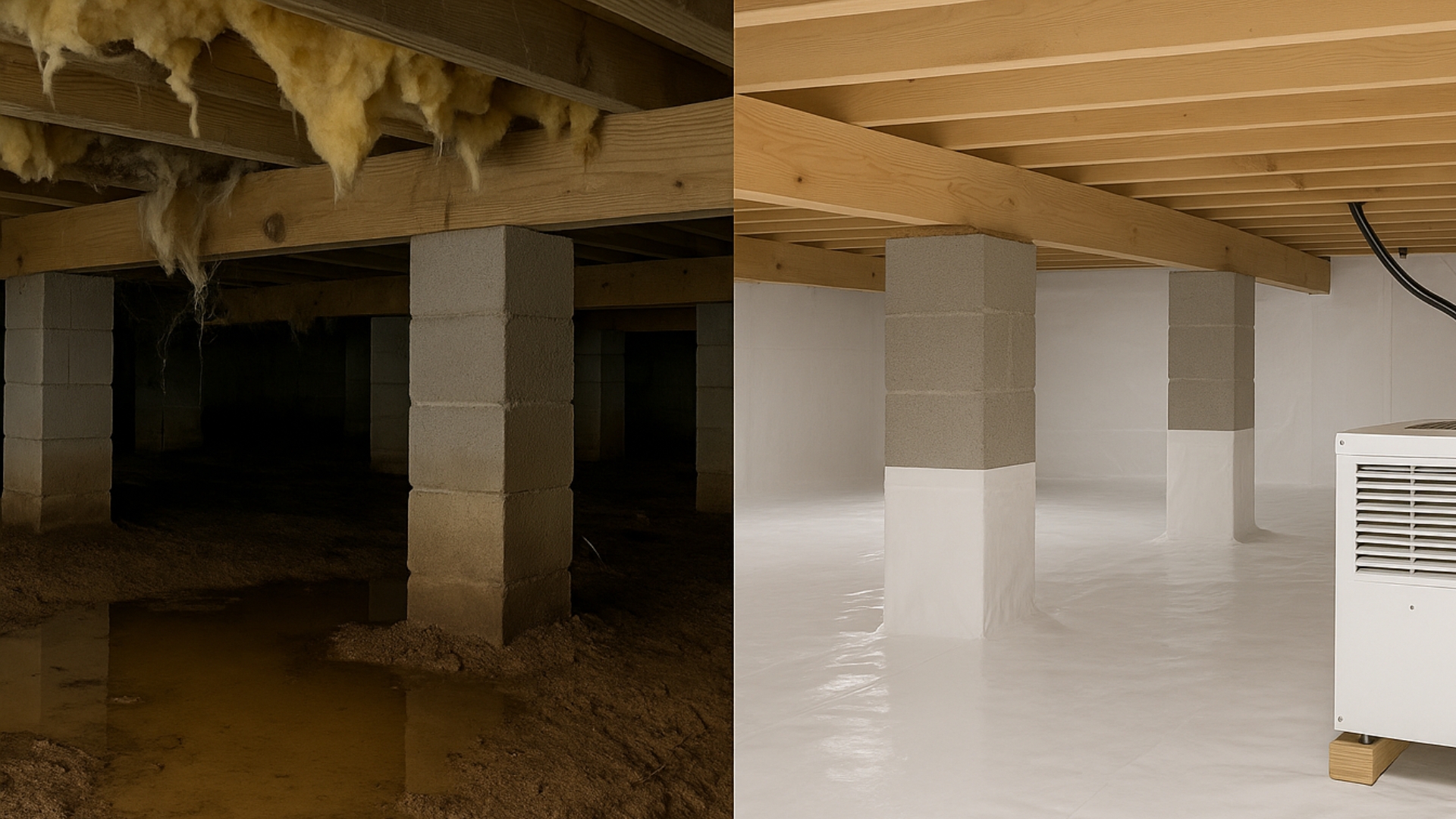 Before Damp, After Dry: Crawl Space Encapsulation