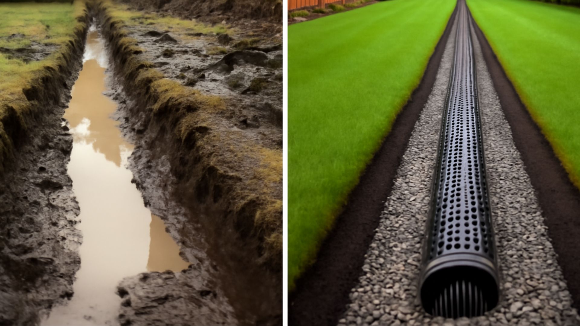 From Flood to Fixed: A French Drain Before and After