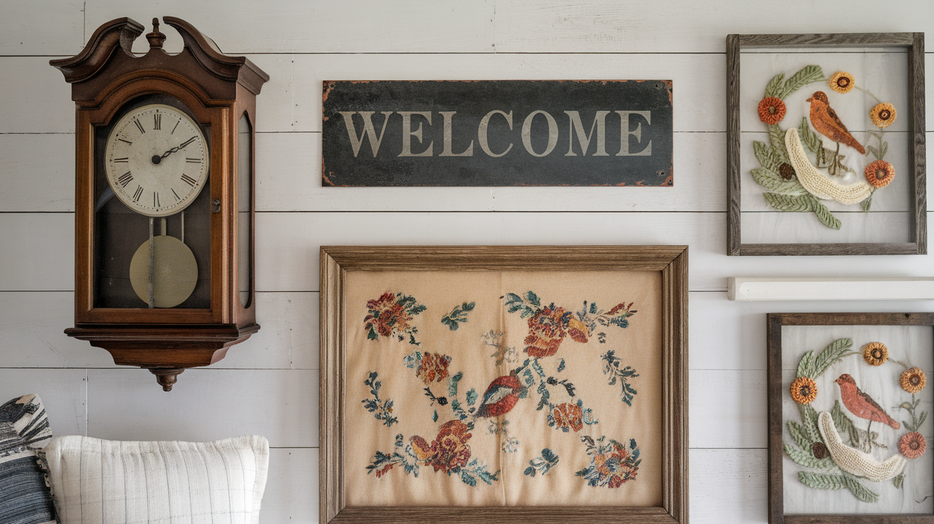 Gallery_Wall_of_Antique_Clocks_and_Signs