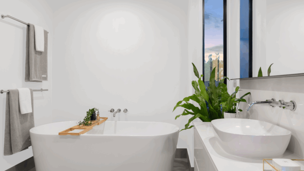 Glacier White in Bedrooms and Bathrooms