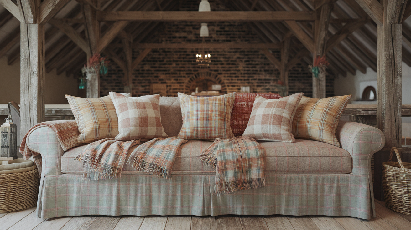 Plaid_or_Gingham_Throw_Blankets_and_Cushions