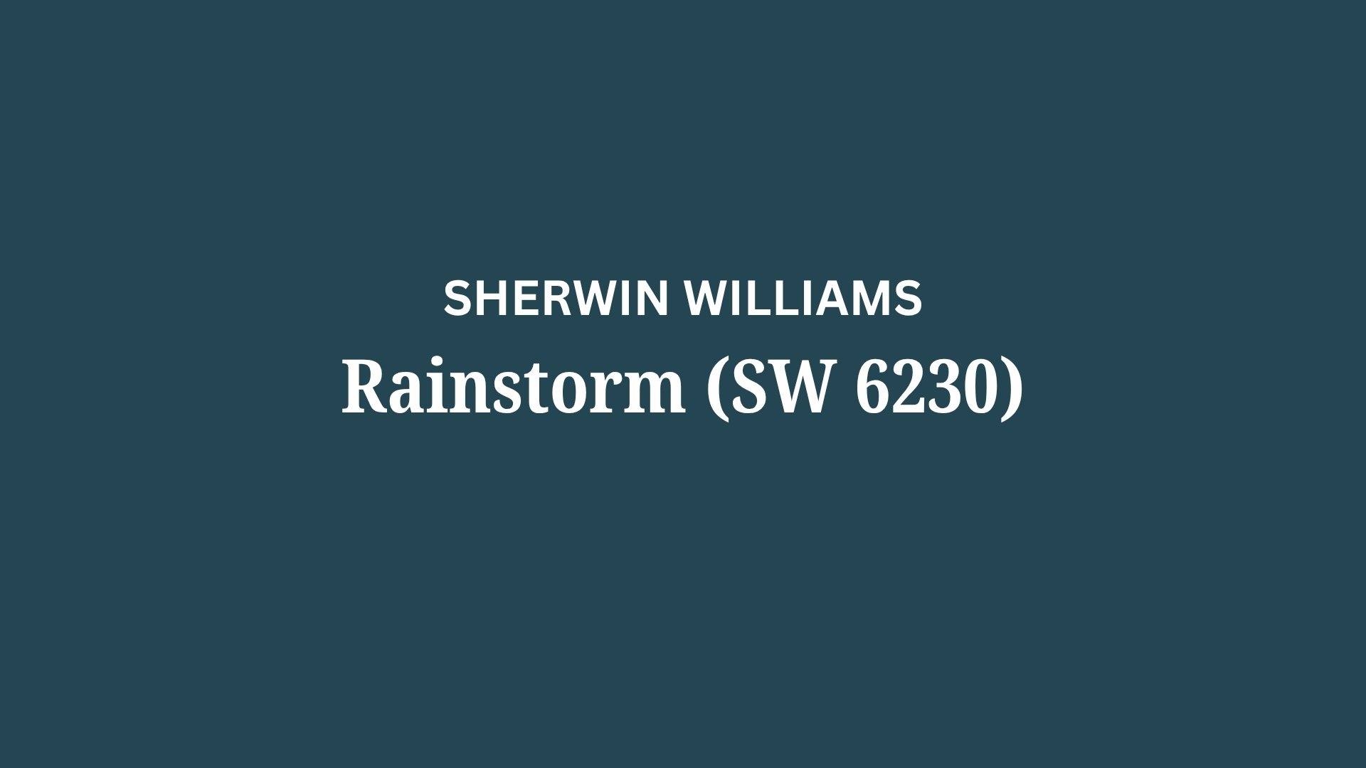 Sherwin Williams Rainstorm (SW 6230): A Review