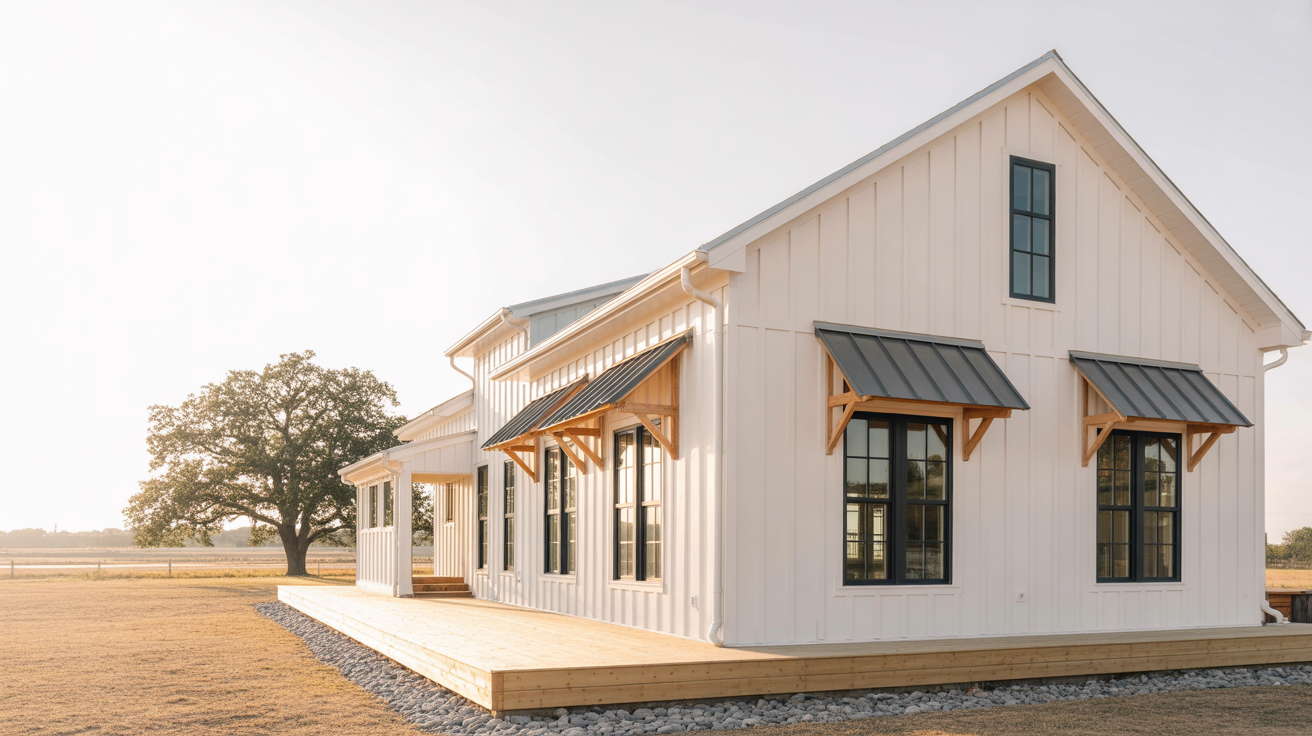 White_Siding_with_Black_Window_Trim