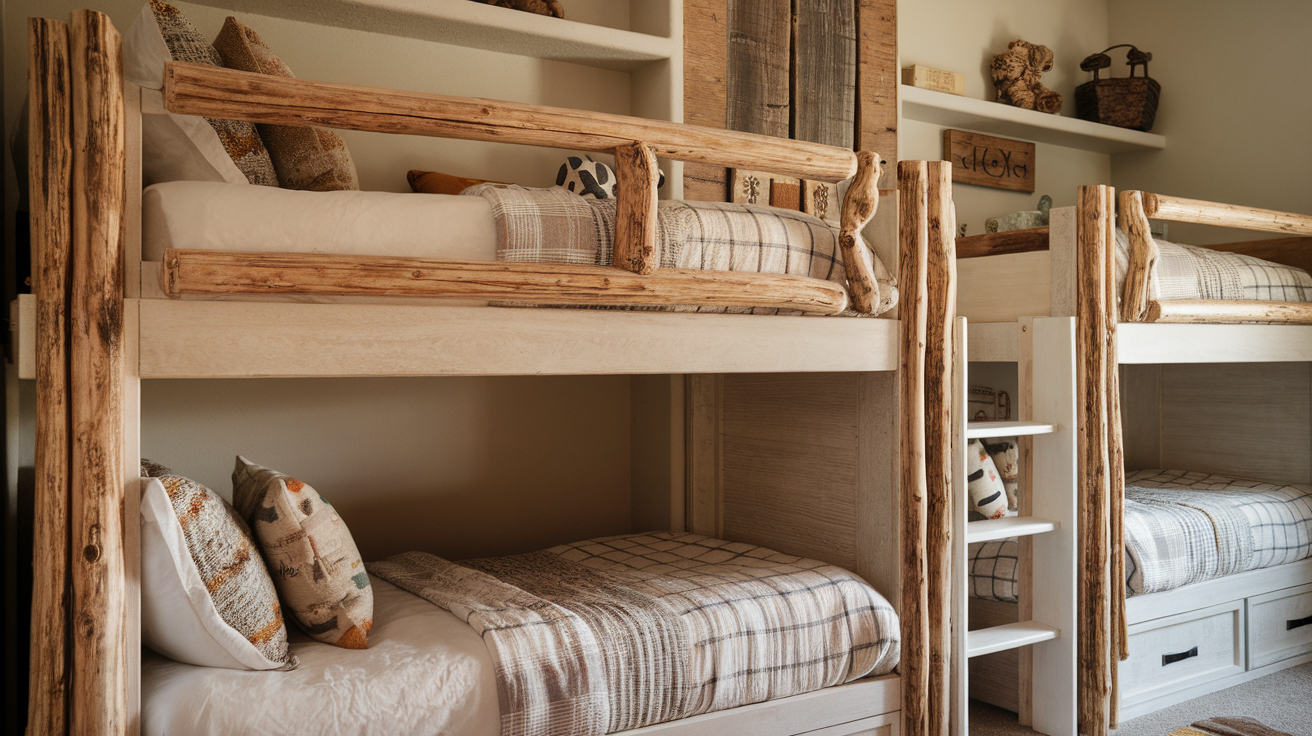 Wooden_Bunk_Beds_with_a_Weathered_Finish