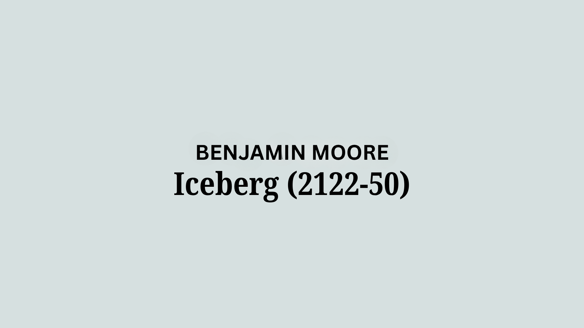 benjamin moore iceberg