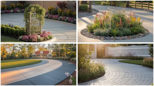 half circle driveway for small yard