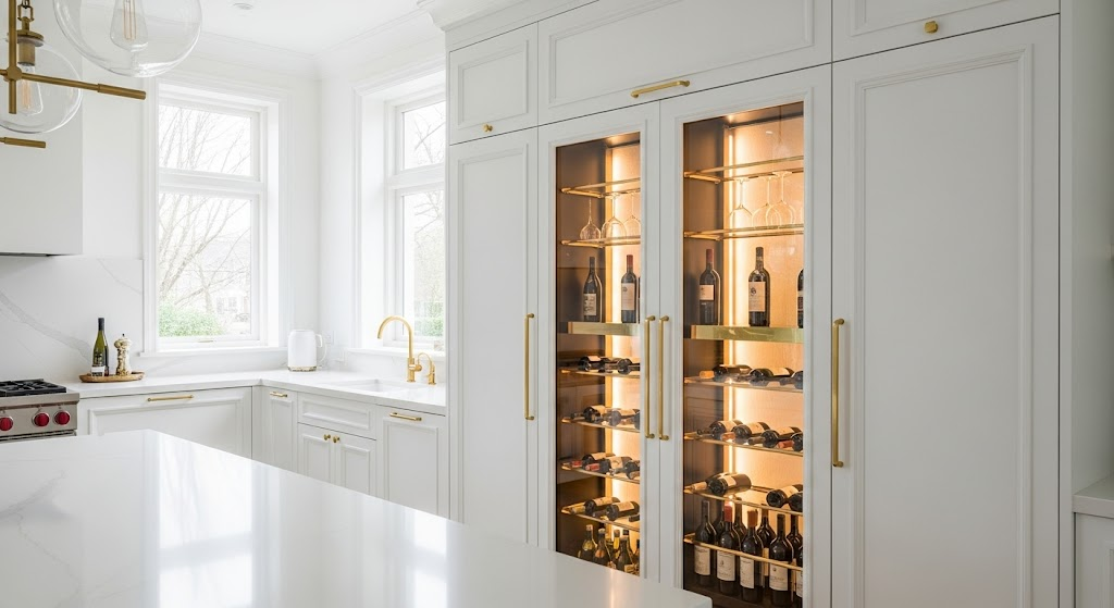 pWhite_and_Gold_Kitchen_with_Built-In_Wine_Display