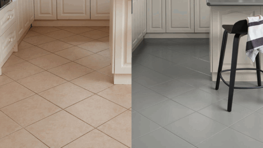 painted tile floor