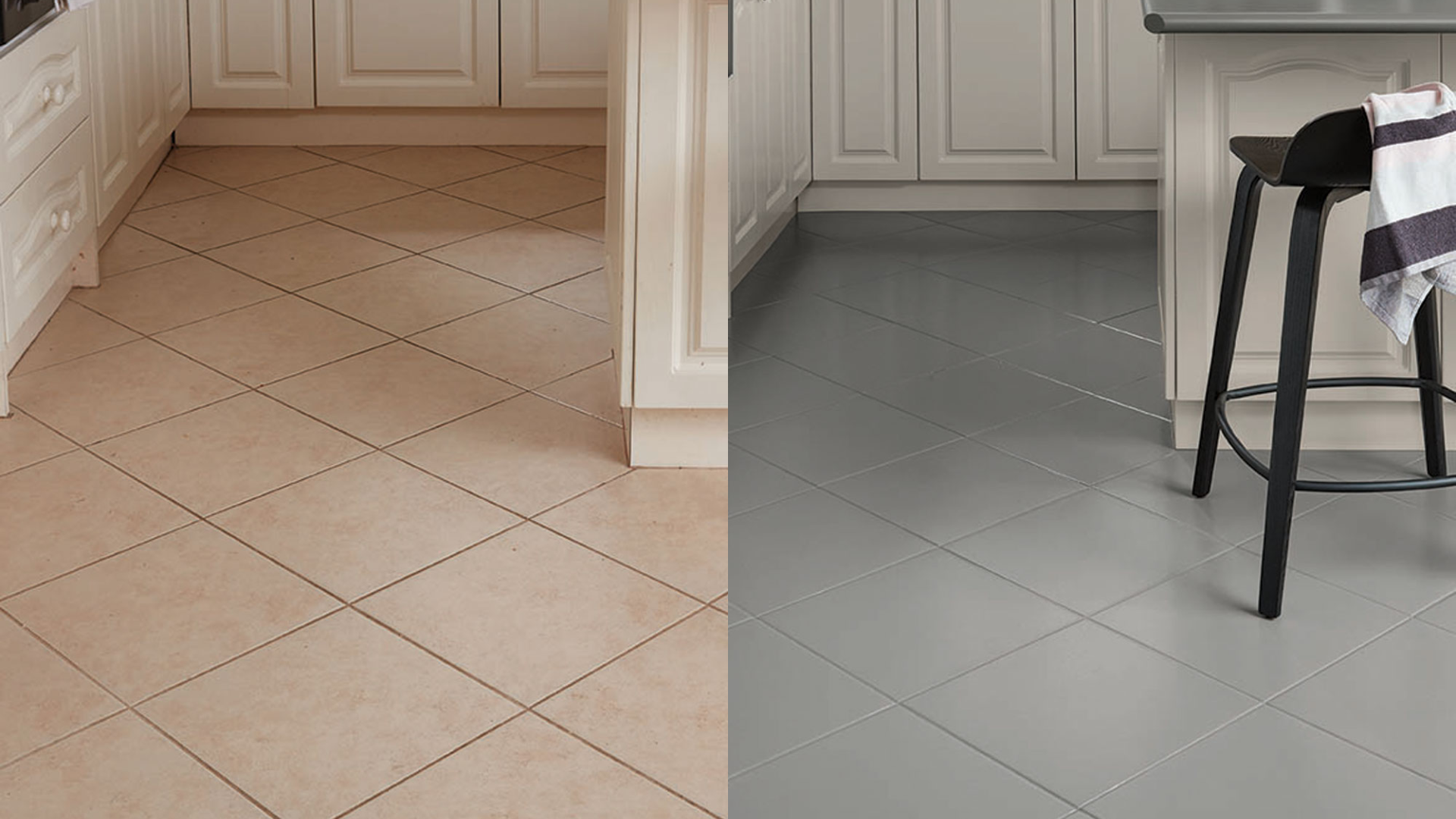 painted tile floor