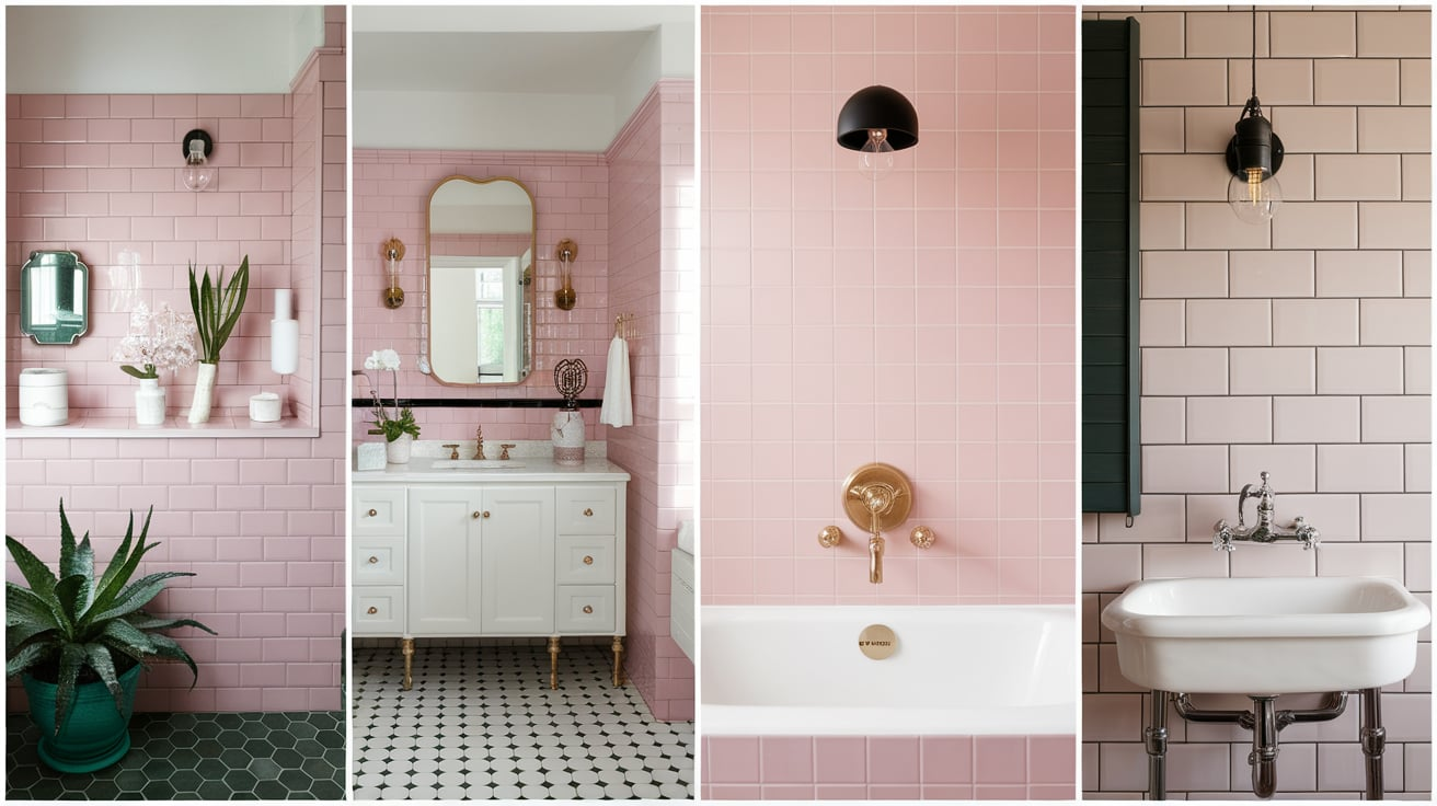 pink tile bathroom ideas