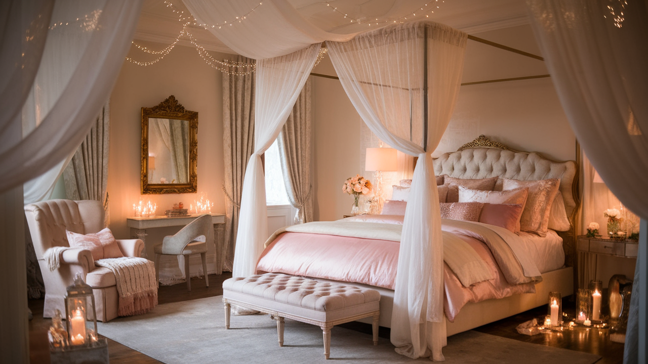 romantic master bedroom decor