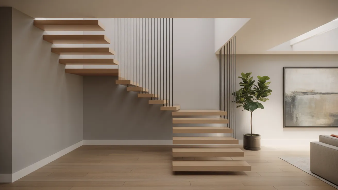 z-Slim_Black_Spindles_on_Floating_Stairs