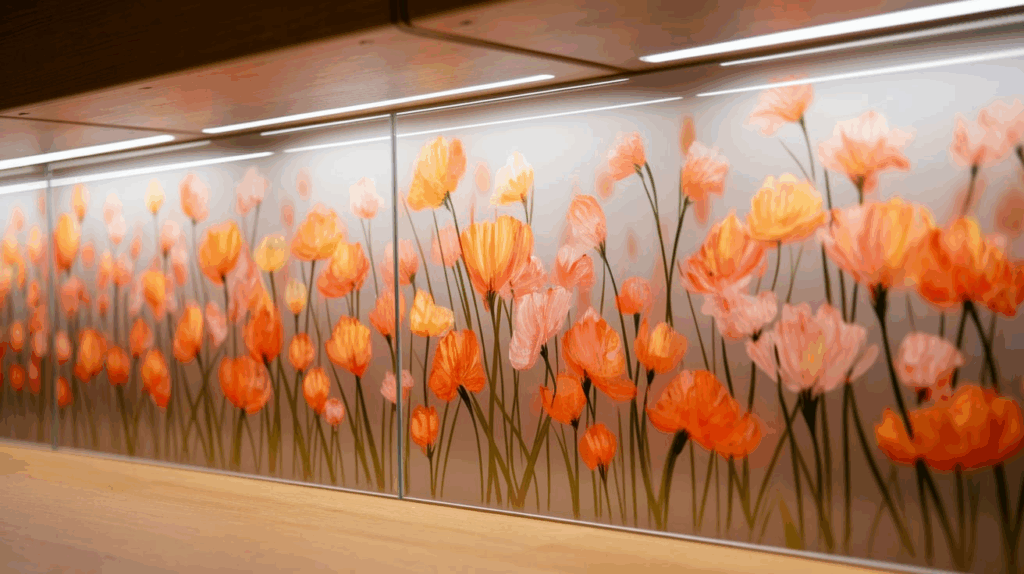 Clear Glass to Reveal Painted Wall