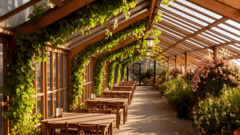 Indoor Greenhouse Café Area 