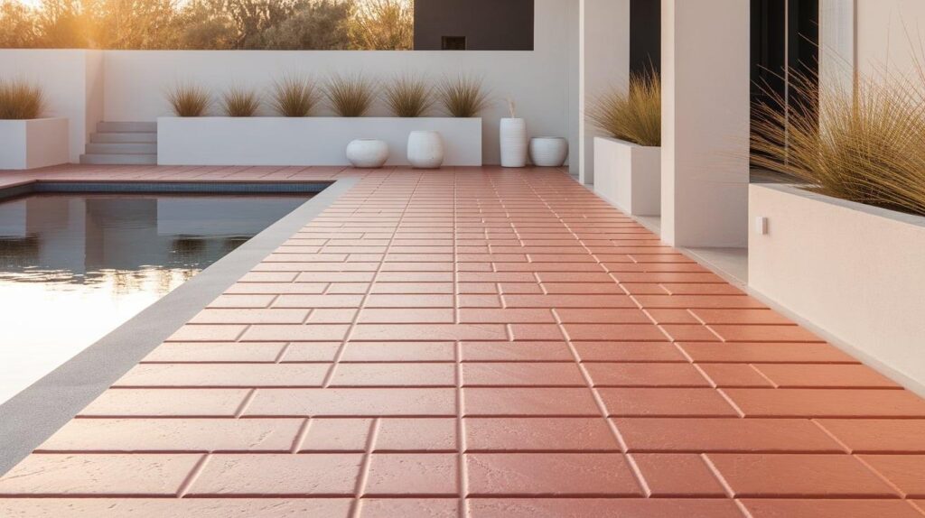 Muted Terra Tile Grid in Warm Blush
