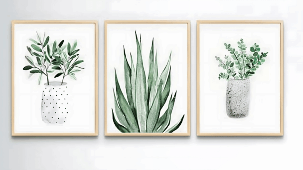 Natural Wood Framed Wall Art