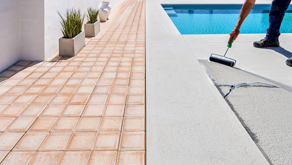 Pros and Cons of a Modern Stamped Concrete Pool Deck
