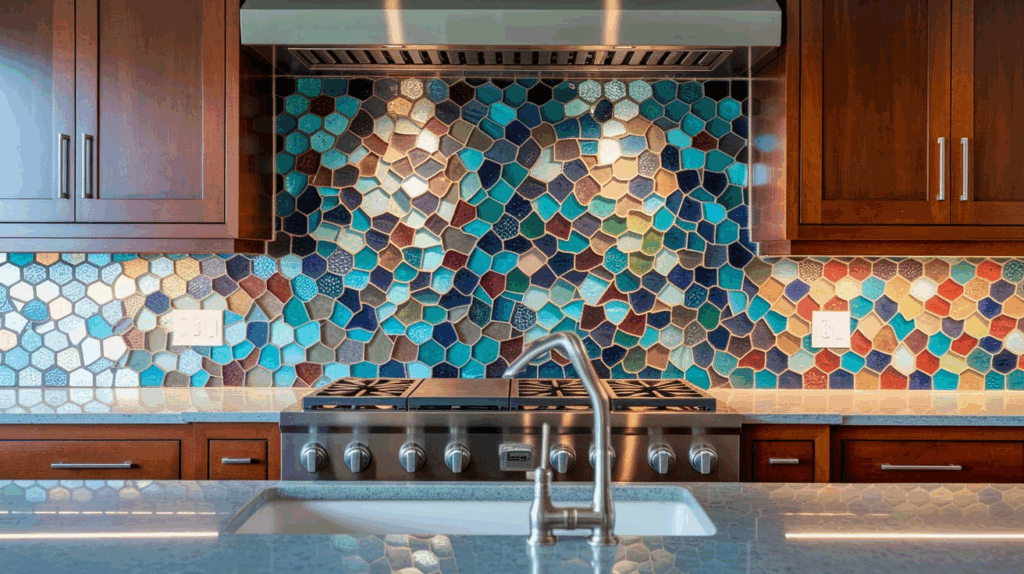 Recycled Bottle Glass Mosaic