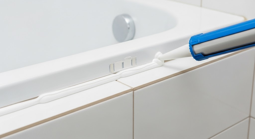 Skirt, Tile Flange & Caulking