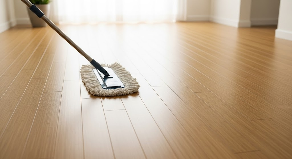 Mop in the direction of the grain