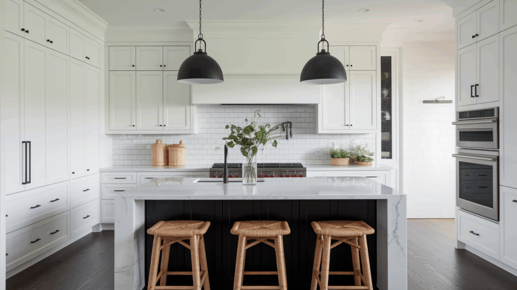 Why Choose White Kitchen Cabinets with Black Hardware?