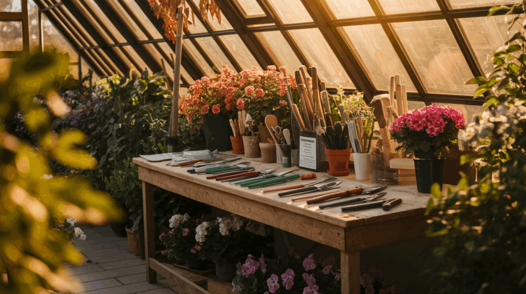 Worktop with Tools & Supplies 