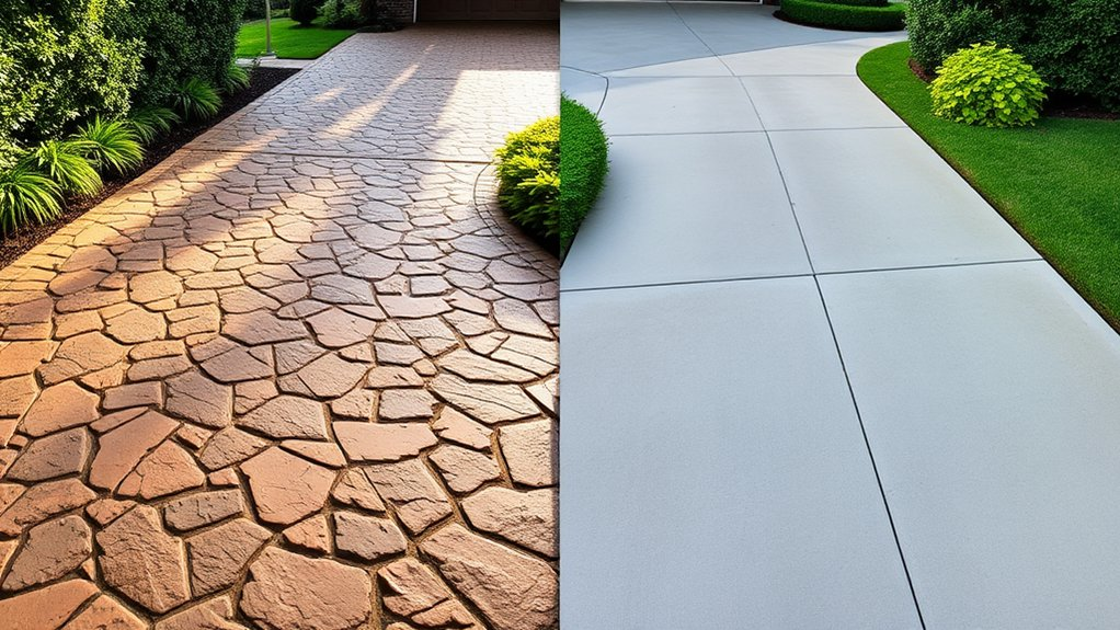 Stamped vs. Plain Concrete Walkways
