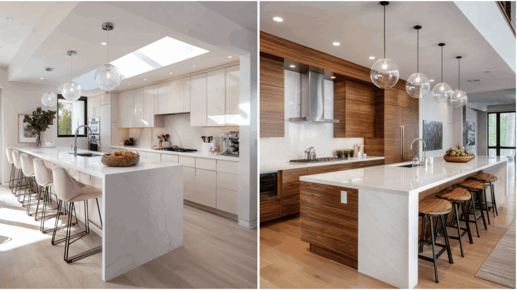 3. Sleek Minimalism vs. Warm Modernity