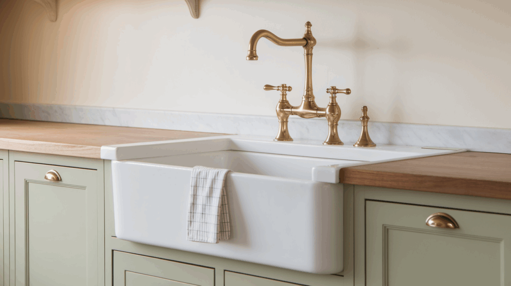 Apron-Sink-with-Brass-Faucet