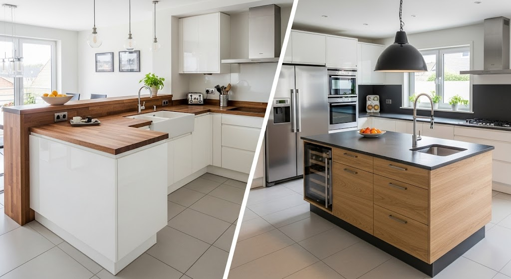 Factors to Consider- Kitchen Peninsula vs Island