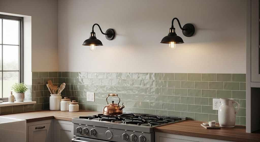 Iron-Sconces-and-Sage-Backsplash