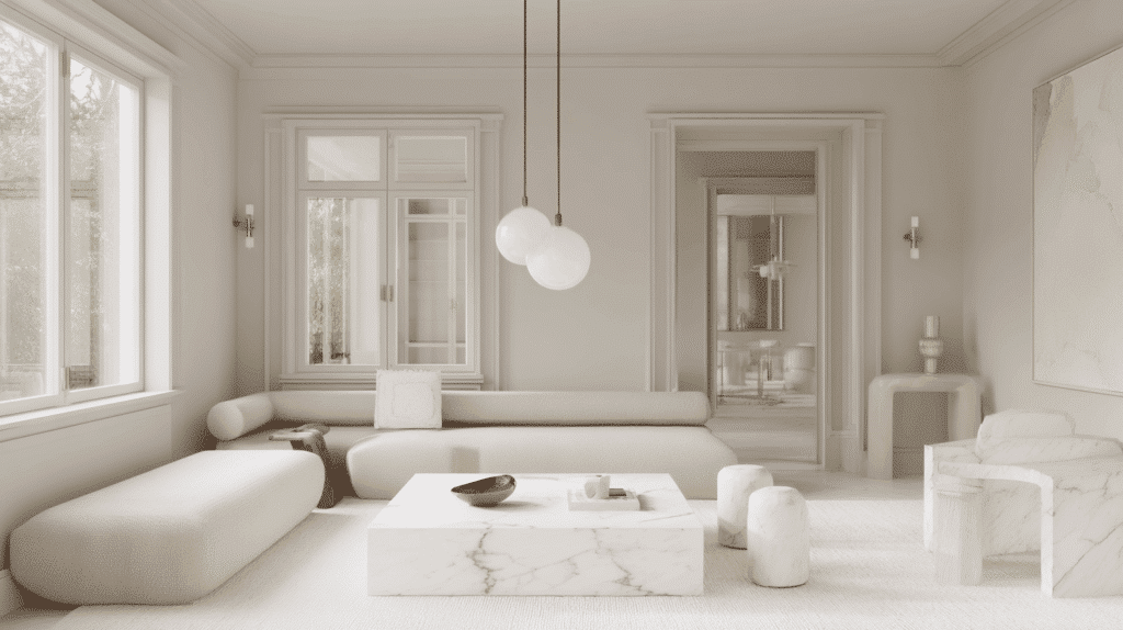 Minimalist Marble Living Room