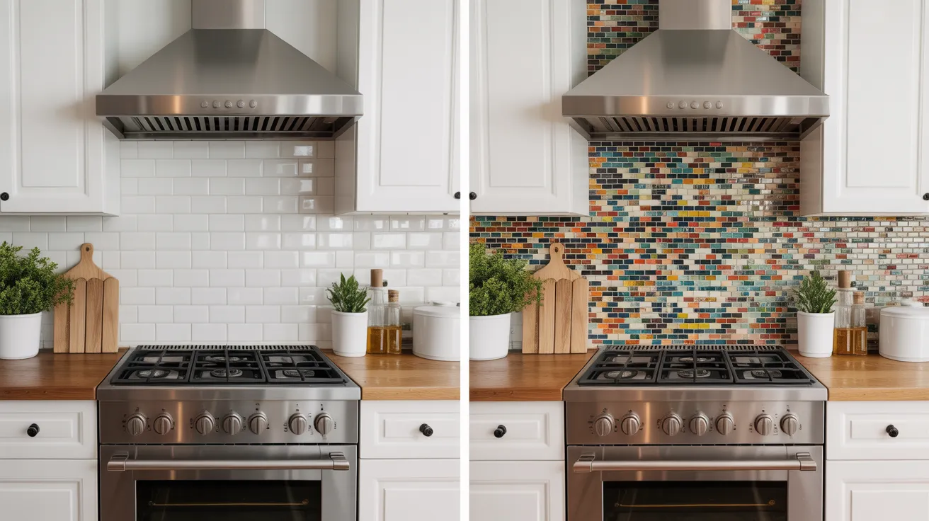 Multi-Color Mosaic Backsplash